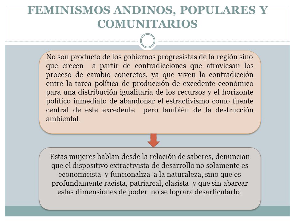 FEMINISMOS ANDINOS, POPULARES Y COMUNITARIOS