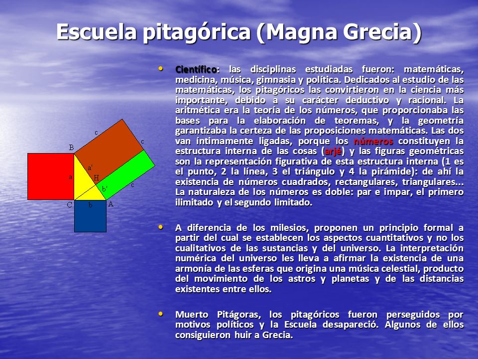 Escuela pitagórica (Magna Grecia)