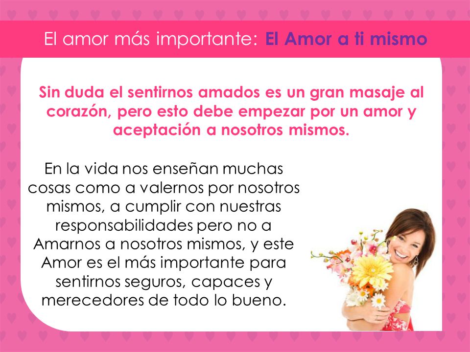 El amor más importante: El Amor a ti mismo