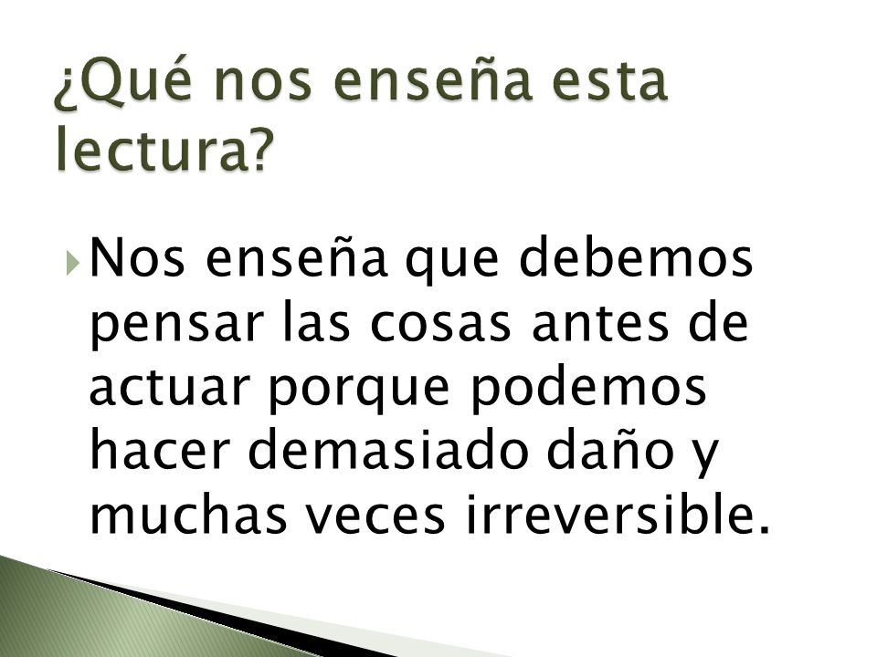 ¿Qué nos enseña esta lectura