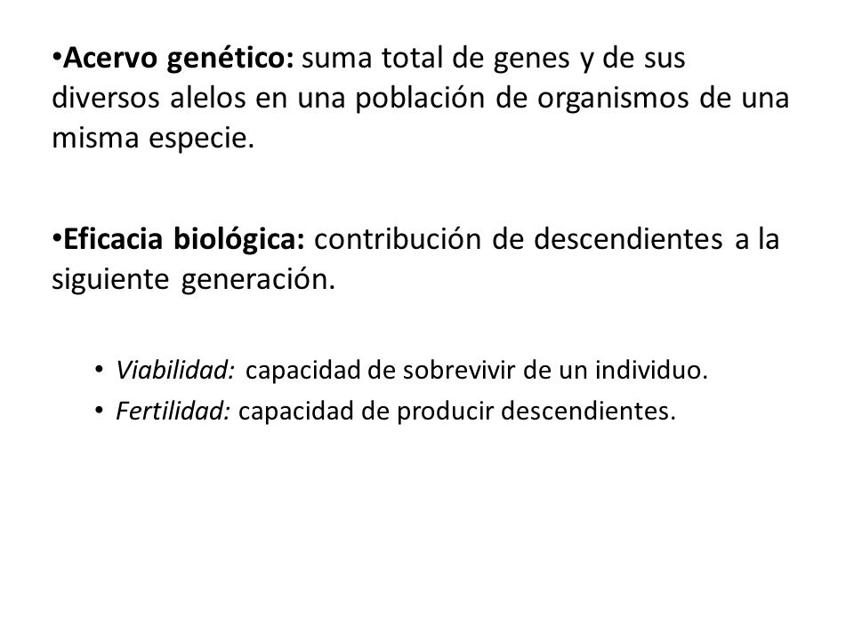 Acervo genético: suma total de genes y de sus diversos alelos en una población de organismos de una misma especie.