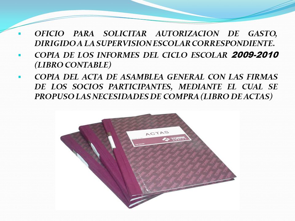 OFICIO PARA SOLICITAR AUTORIZACION DE GASTO, DIRIGIDO A LA SUPERVISION ESCOLAR CORRESPONDIENTE.