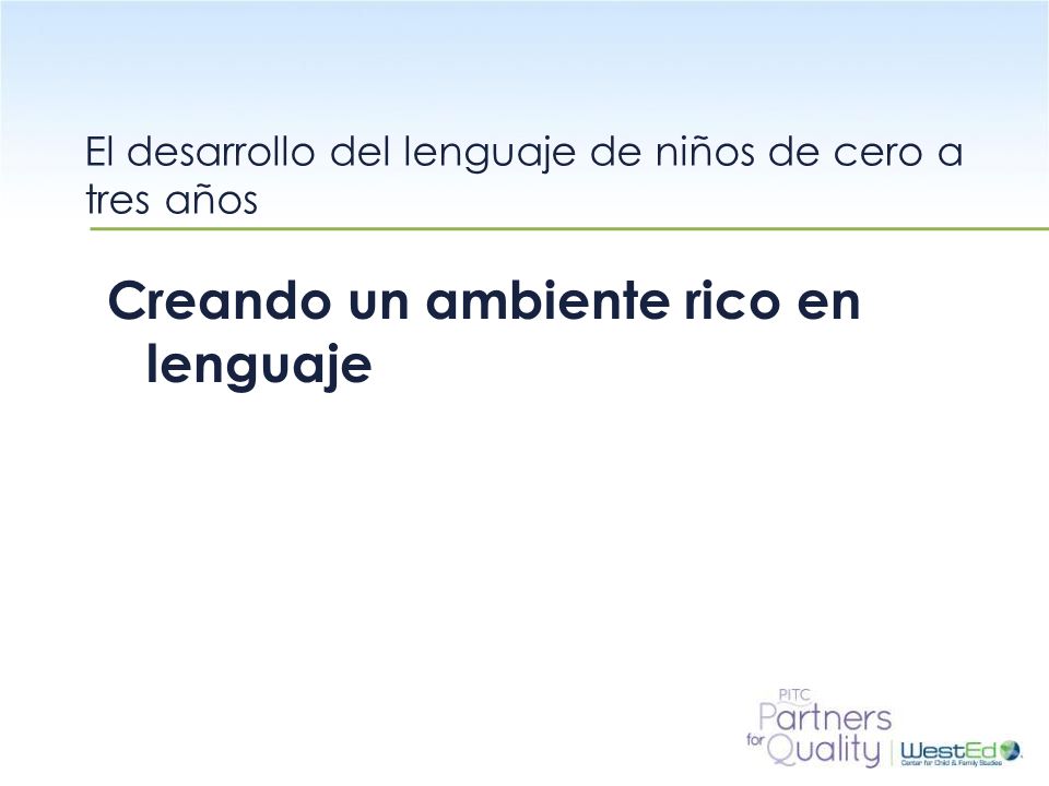El desarrollo del lenguaje de niños de cero a tres años
