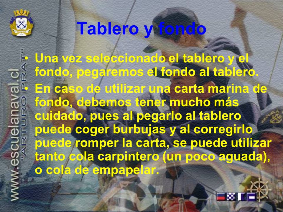 Tablero y fondo Una vez seleccionado el tablero y el fondo, pegaremos el fondo al tablero.