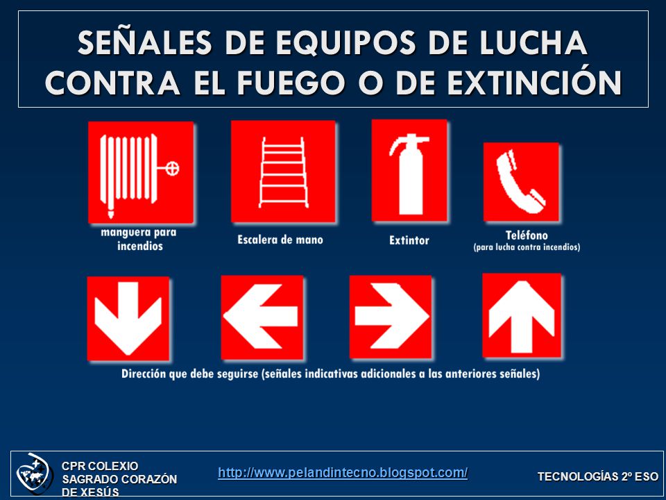SEÑALES DE EQUIPOS DE LUCHA CONTRA EL FUEGO O DE EXTINCIÓN