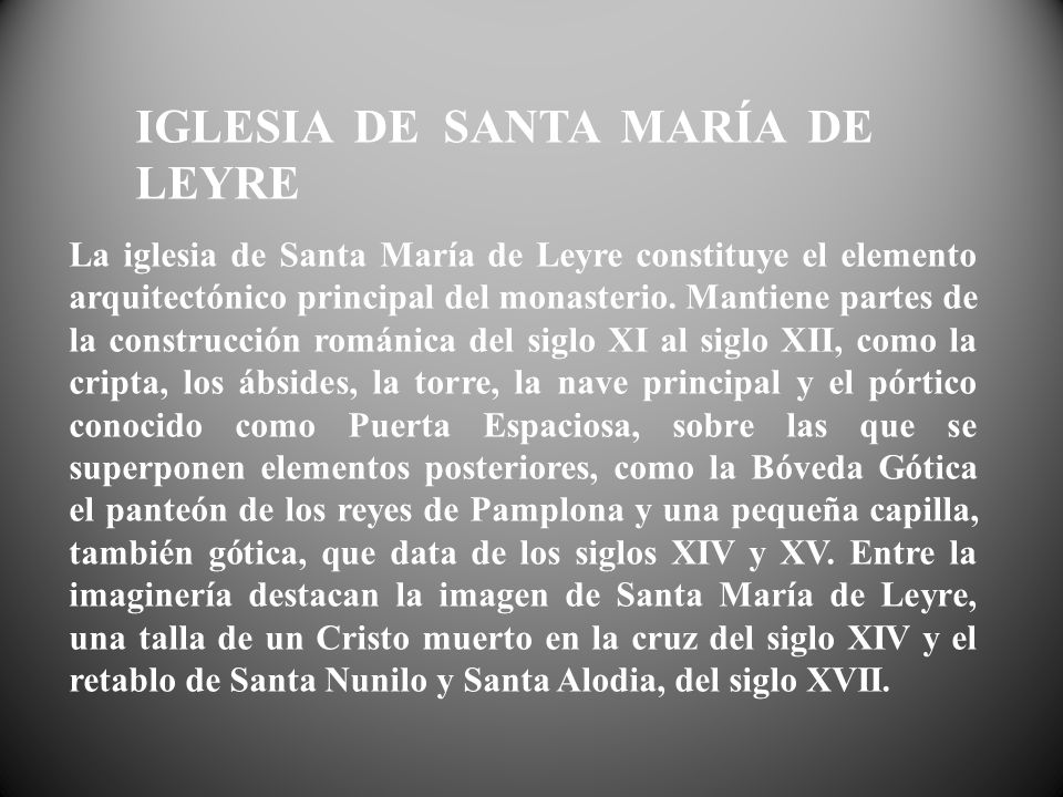 IGLESIA DE SANTA MARÍA DE LEYRE