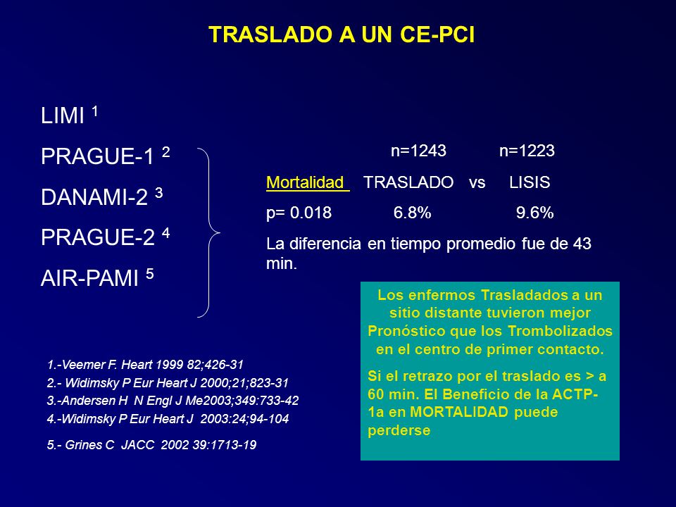 TRASLADO A UN CE-PCI LIMI 1 PRAGUE-1 2 DANAMI-2 3 PRAGUE-2 4