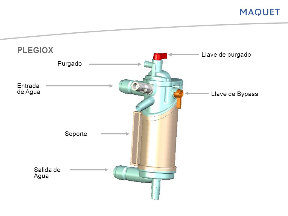 PLEGIOX Llave de purgado Purgado Entrada de Agua Llave de Bypass