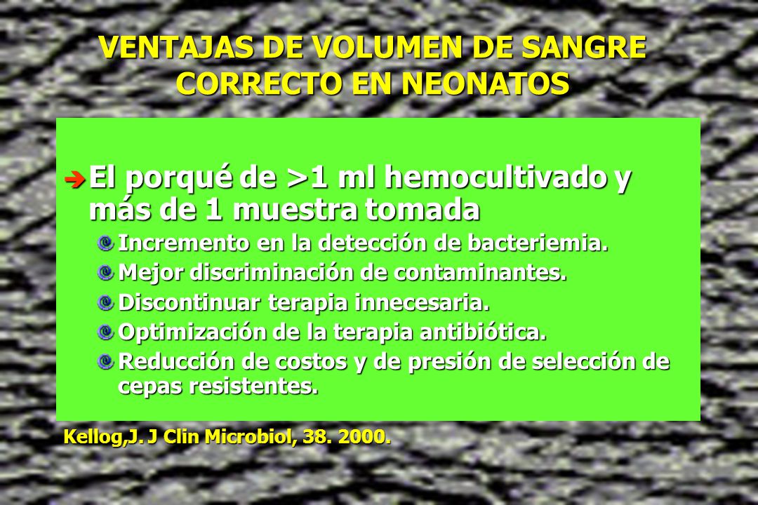 VENTAJAS DE VOLUMEN DE SANGRE CORRECTO EN NEONATOS