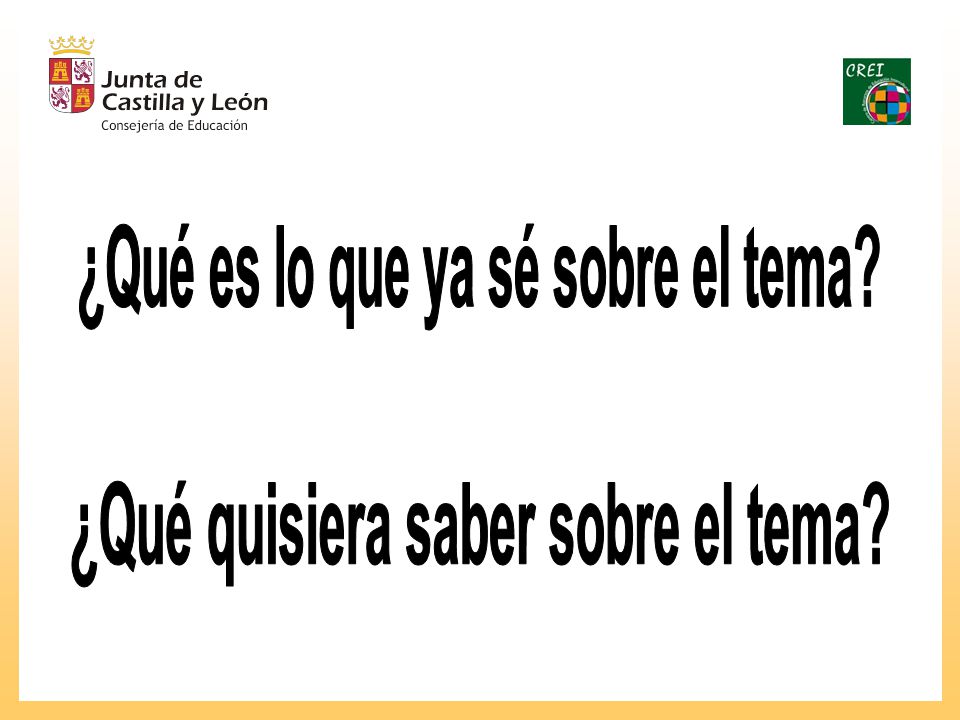 ¿Qué es lo que ya sé sobre el tema ¿Qué quisiera saber sobre el tema