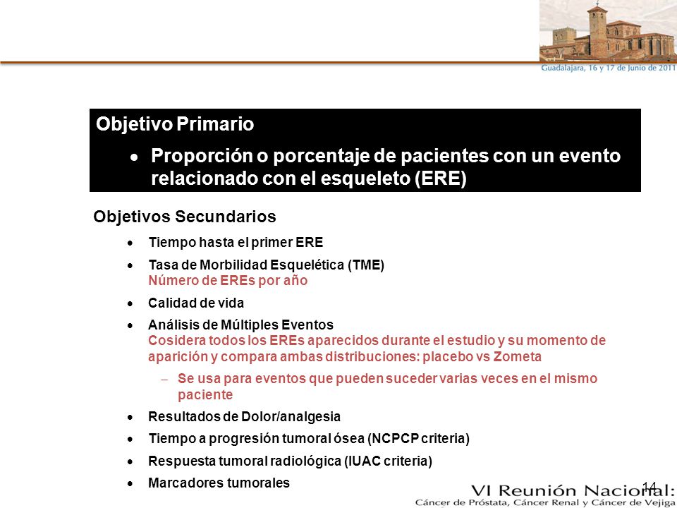 Objetivo Primario Proporción o porcentaje de pacientes con un evento relacionado con el esqueleto (ERE)