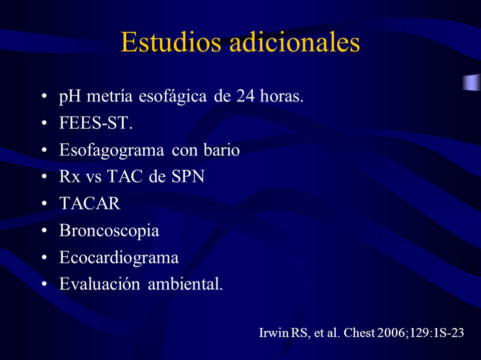 Estudios adicionales pH metría esofágica de 24 horas. FEES-ST.