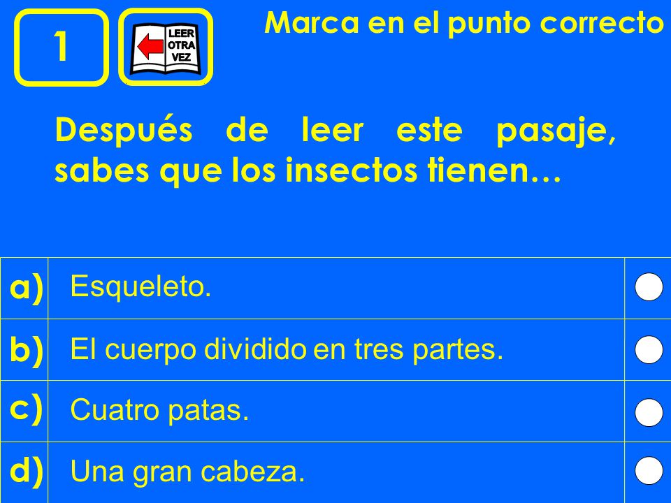 Marca en el punto correcto