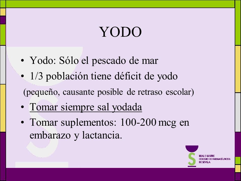 YODO Yodo: Sólo el pescado de mar 1/3 población tiene déficit de yodo