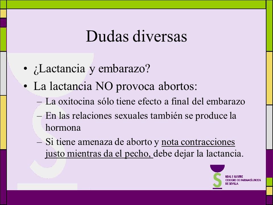 Dudas diversas ¿Lactancia y embarazo La lactancia NO provoca abortos: