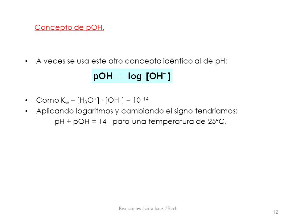 Reacciones ácido-base 2Bach