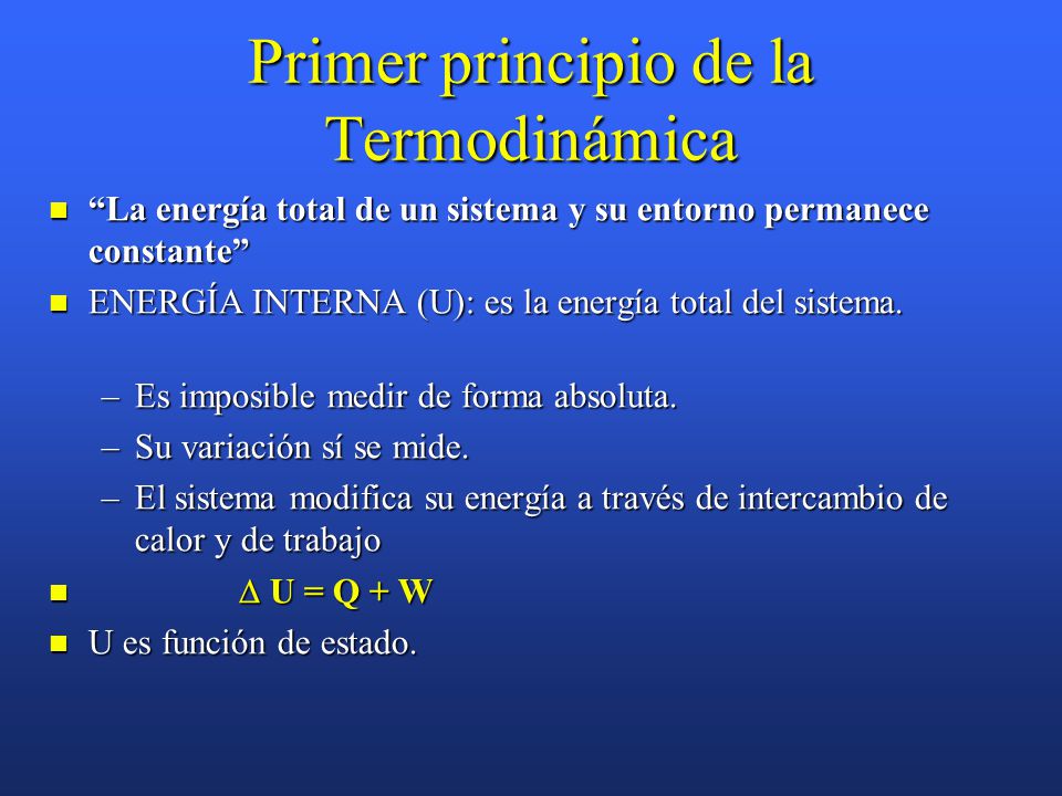 Primer principio de la Termodinámica