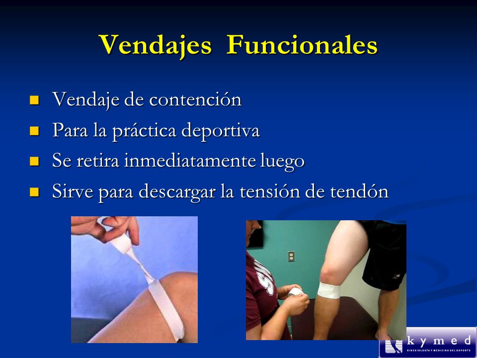 Vendajes Funcionales Vendaje de contención Para la práctica deportiva