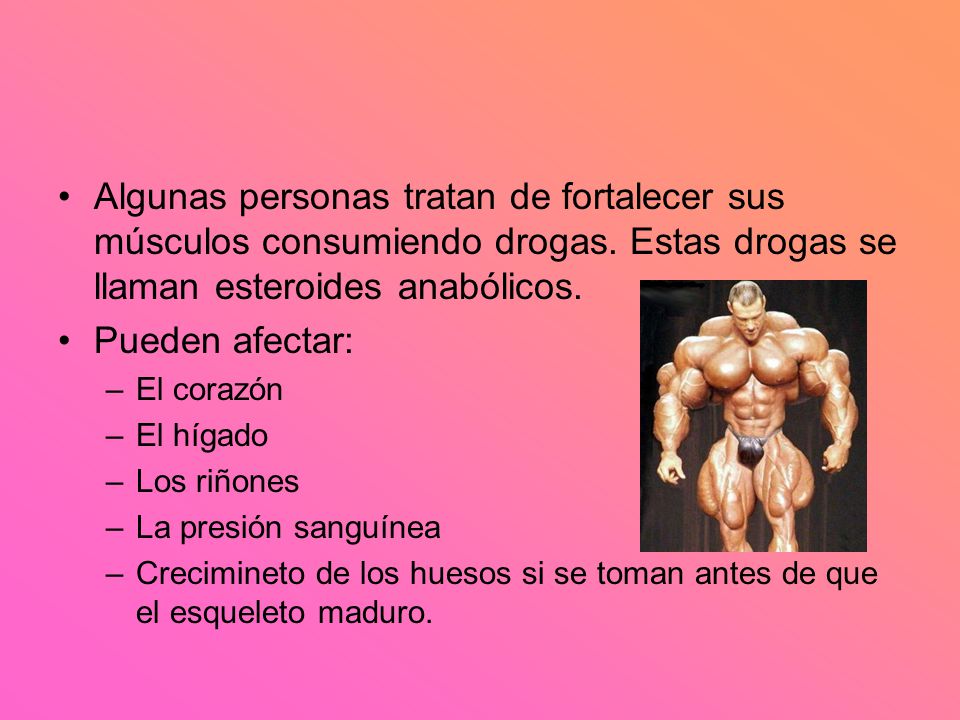 Algunas personas tratan de fortalecer sus músculos consumiendo drogas