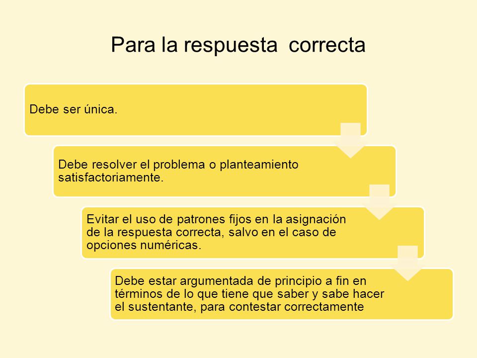 Para la respuesta correcta