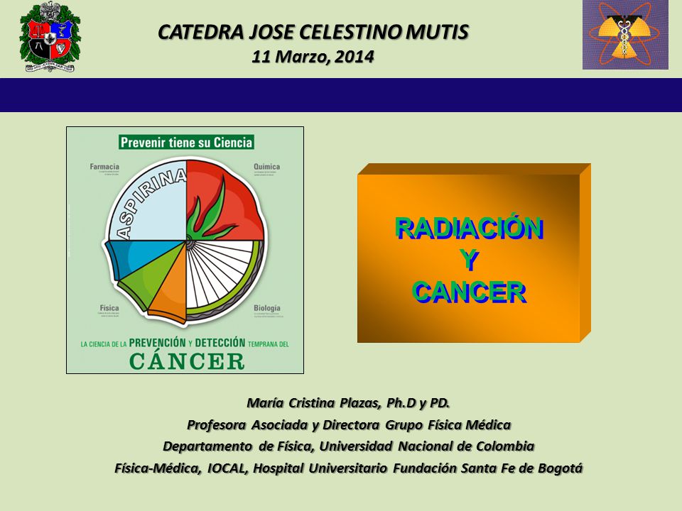 RADIACIÓN Y CANCER CATEDRA JOSE CELESTINO MUTIS 11 Marzo, 2014