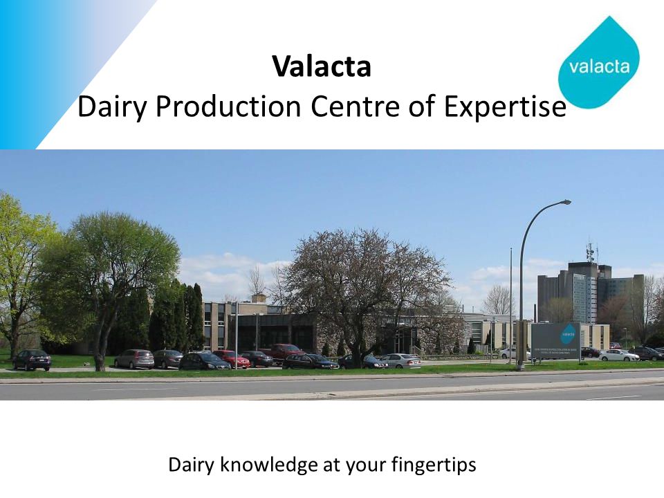 Valacta Dairy Production Centre of Expertise Dairy knowledge at your fingertips.