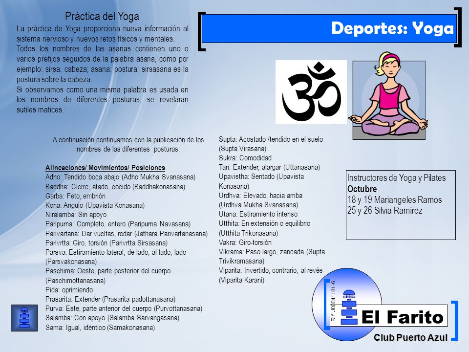 Deportes: Yoga Práctica del Yoga Instructores de Yoga y Pilates