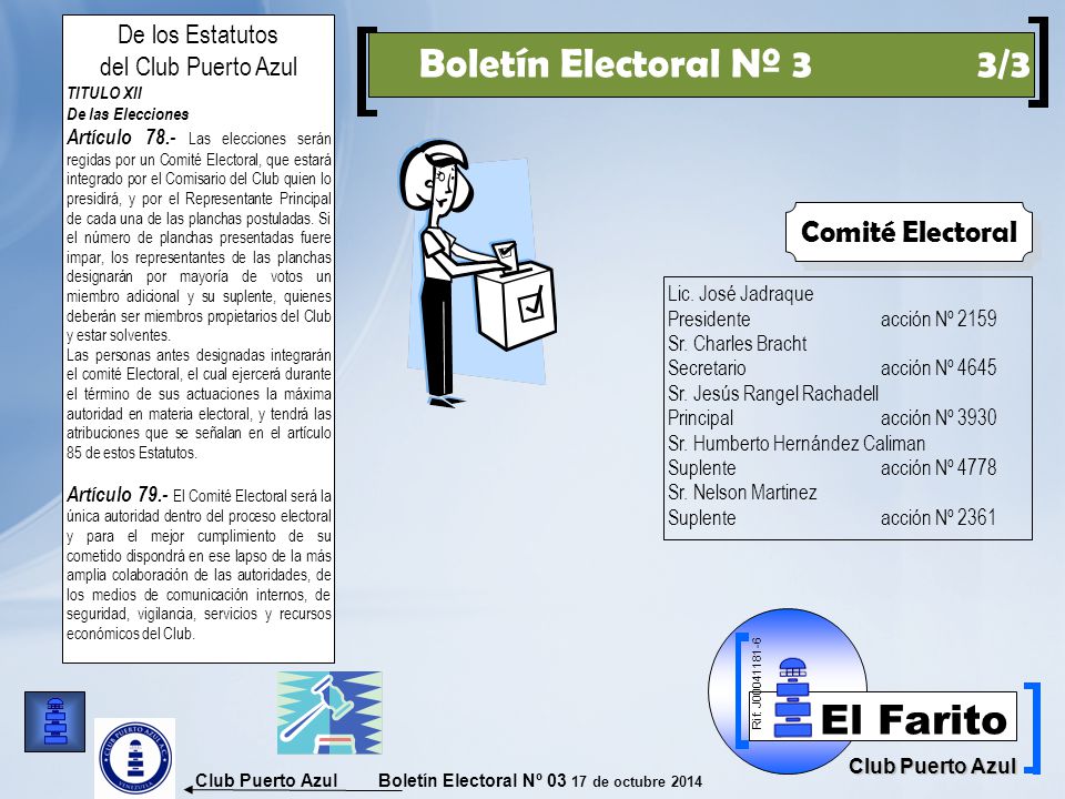 Comité Electoral De los Estatutos del Club Puerto Azul
