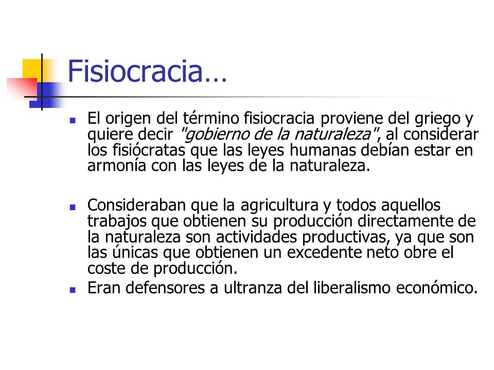 Fisiocracia…