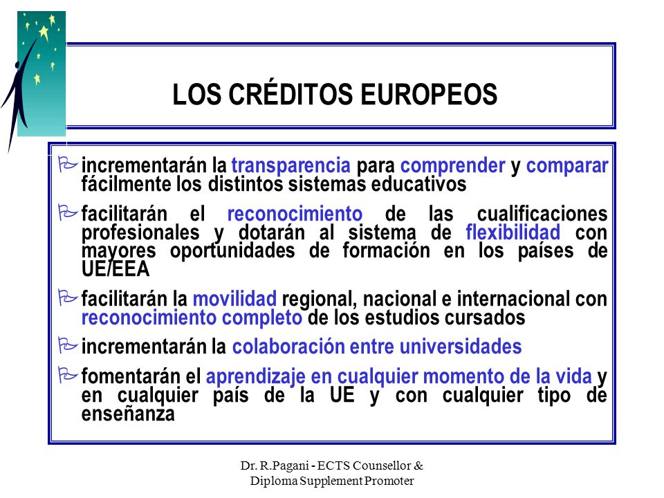 Dr. R.Pagani - ECTS Counsellor & Diploma Supplement Promoter