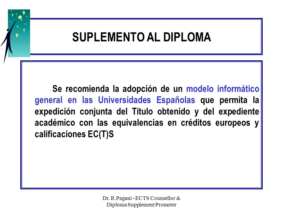 Dr. R.Pagani - ECTS Counsellor & Diploma Supplement Promoter