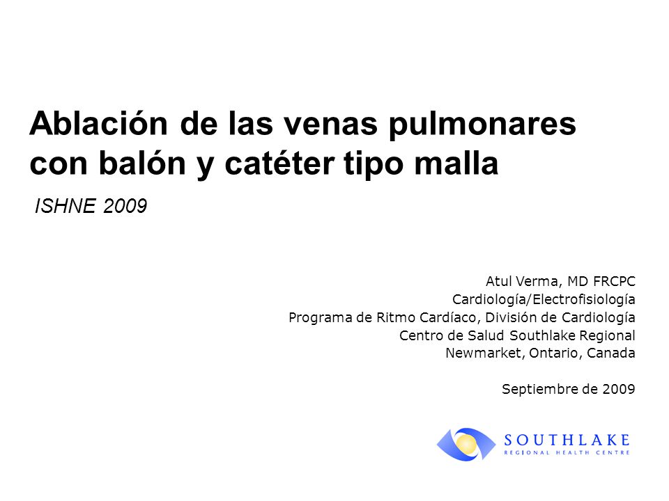 Ablación de las venas pulmonares con balón y catéter tipo malla