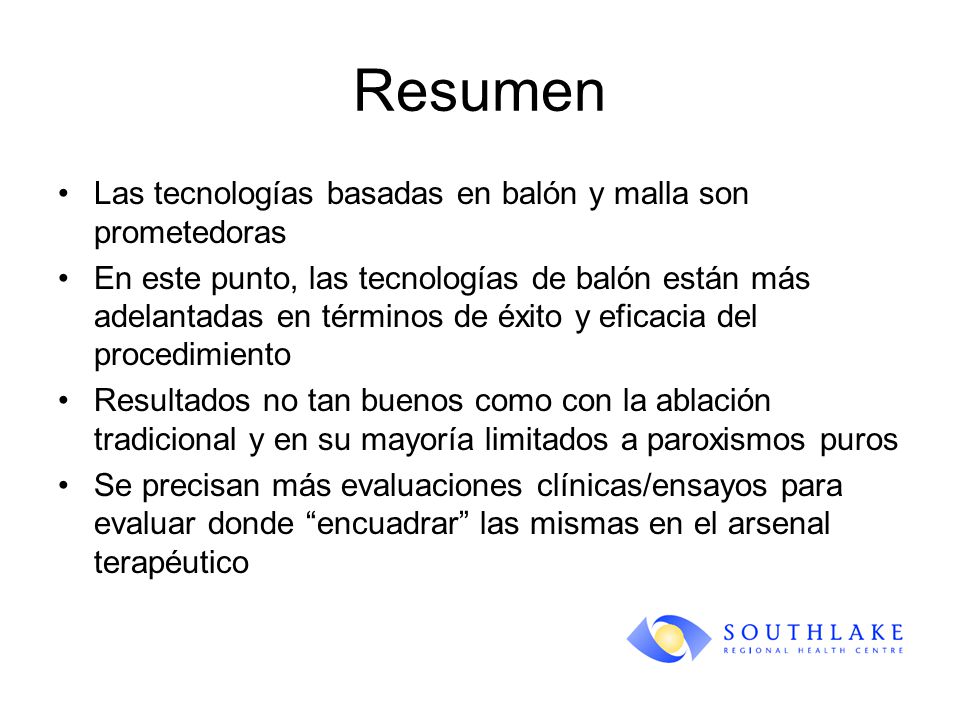 Resumen Las tecnologías basadas en balón y malla son prometedoras
