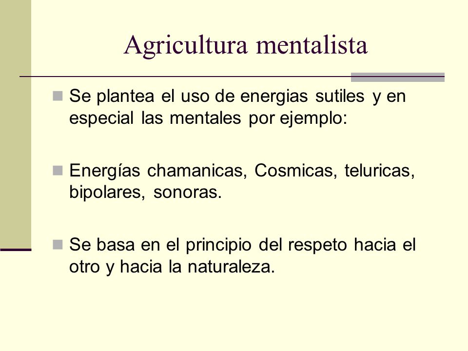 Agricultura mentalista