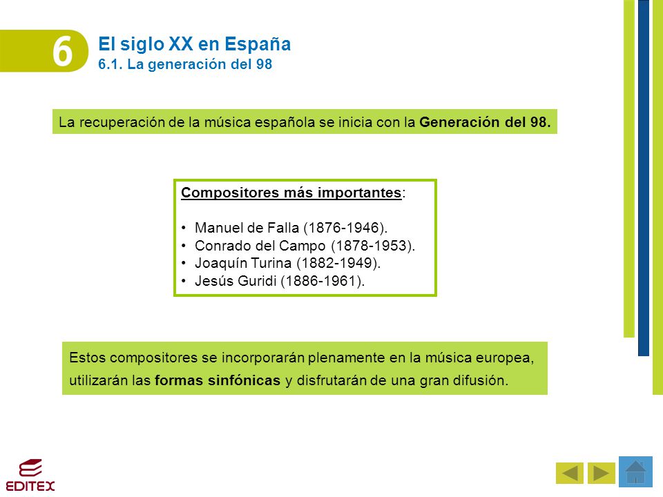 El siglo XX en España 6.1. La generación del 98