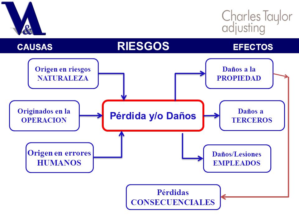 Pérdida y/o Daños CAUSAS RIESGOS EFECTOS Origen en errores HUMANOS