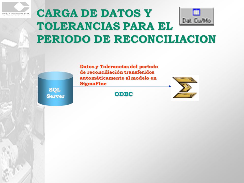 CARGA DE DATOS Y TOLERANCIAS PARA EL PERIODO DE RECONCILIACION