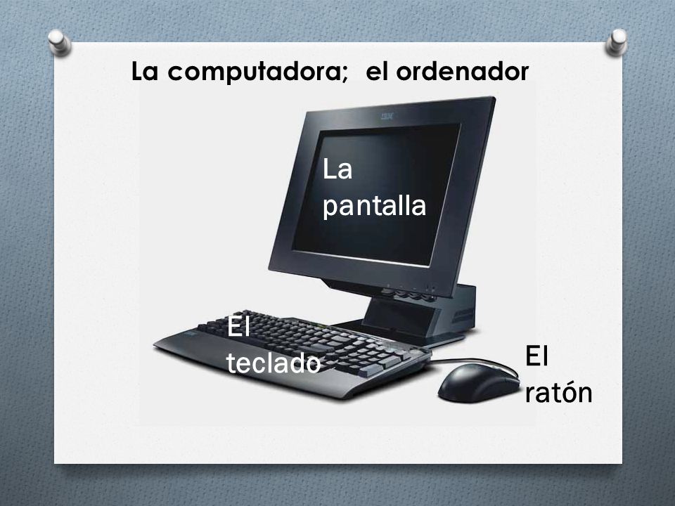 La computadora; el ordenador