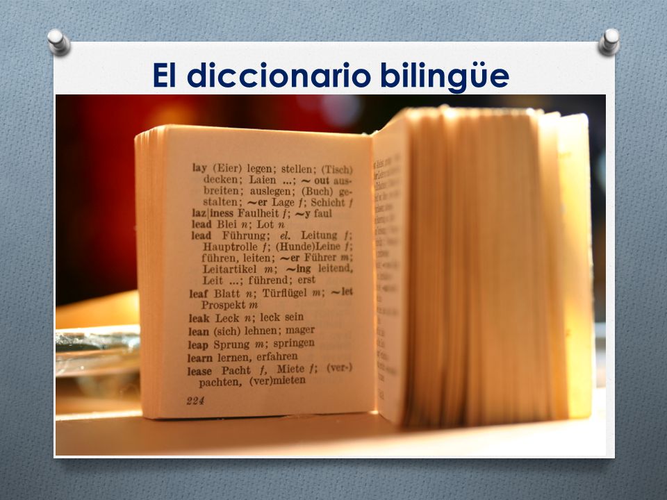 El diccionario bilingüe
