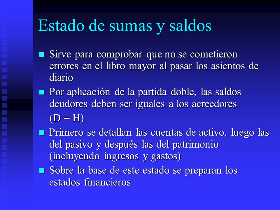 Estado de sumas y saldos