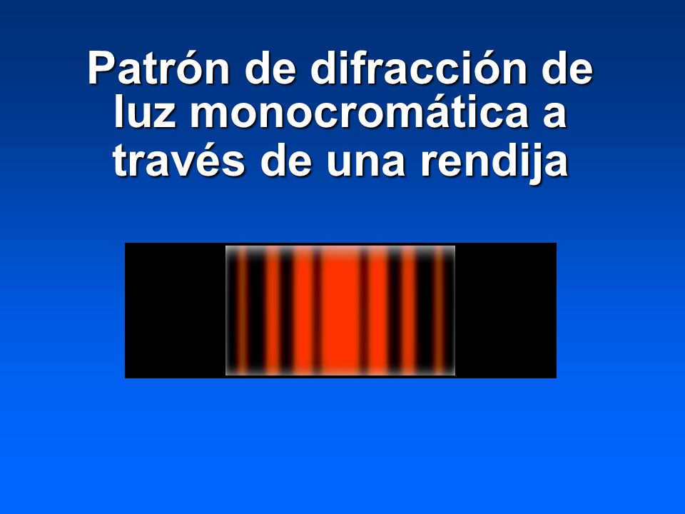 Patrón de difracción de luz monocromática a través de una rendija