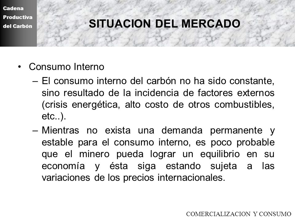 COMERCIALIZACION Y CONSUMO