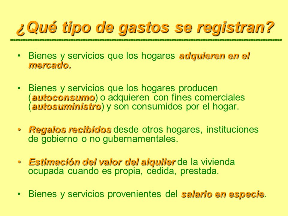 ¿Qué tipo de gastos se registran