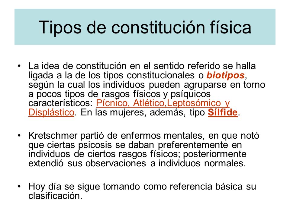Tipos de constitución física