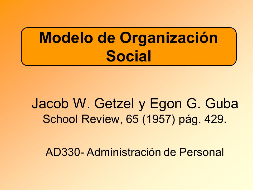 Modelo de Organización Social