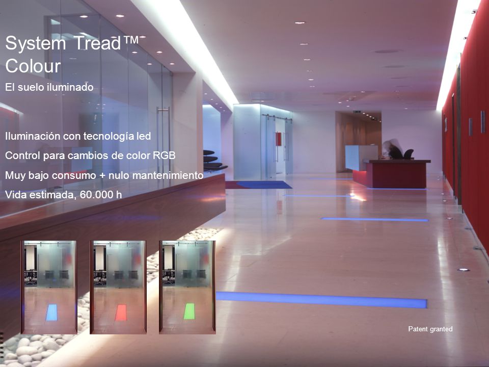 System Tread™ Colour El suelo iluminado Iluminación con tecnología led