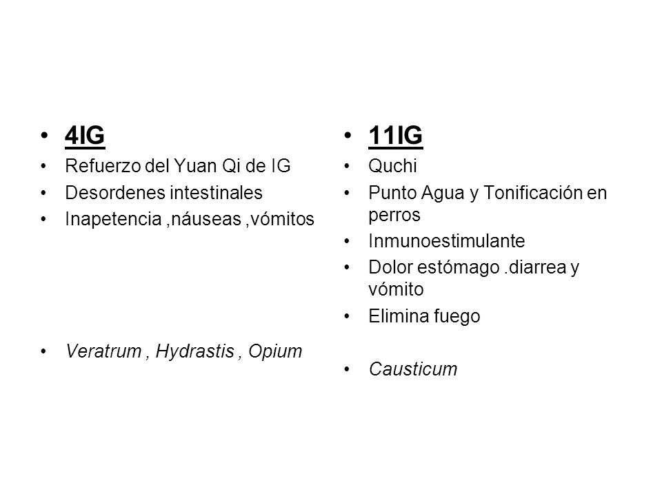 4IG 11IG Refuerzo del Yuan Qi de IG Desordenes intestinales