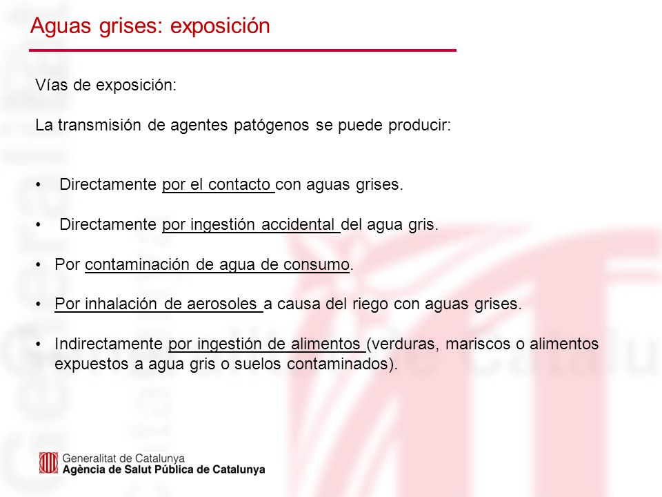 Aguas grises: exposición