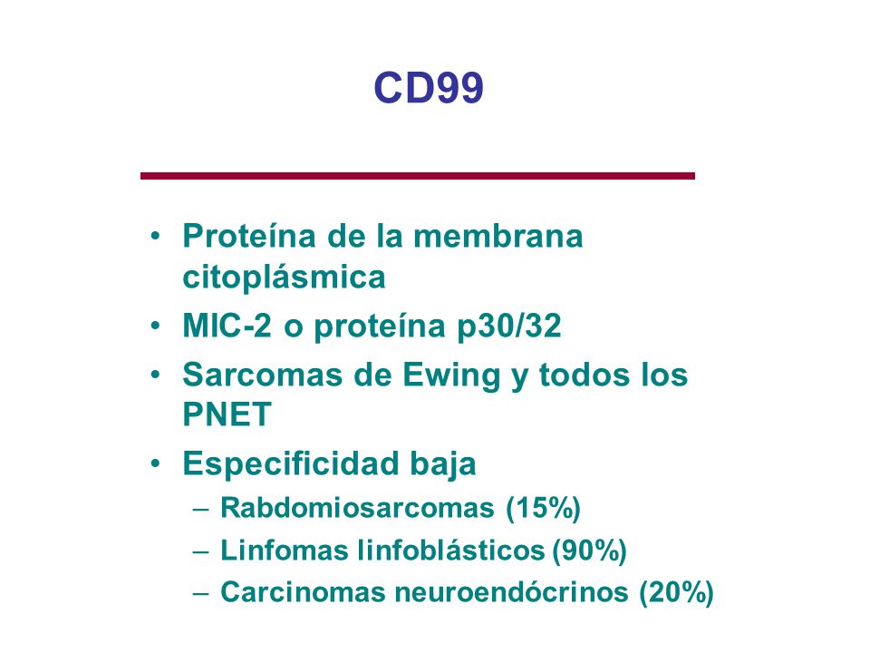 CD99 Proteína de la membrana citoplásmica MIC-2 o proteína p30/32