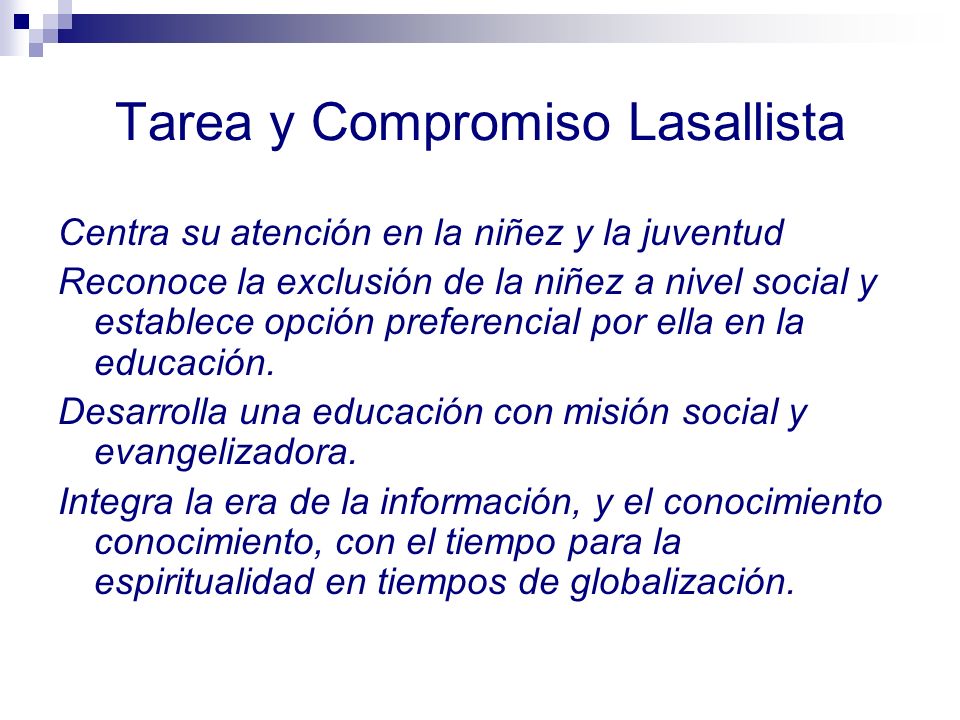 Tarea y Compromiso Lasallista